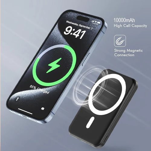 Power Bank 1000mAh Magnetic Battery Pack Power Bank with USB-C Cable 20W Fast Charging Ultra Slim